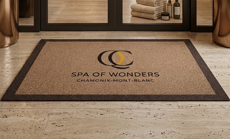 Zerbino personalizzato Spa of Wonders Chamonix-Mont-Blanc con bordo a contrasto